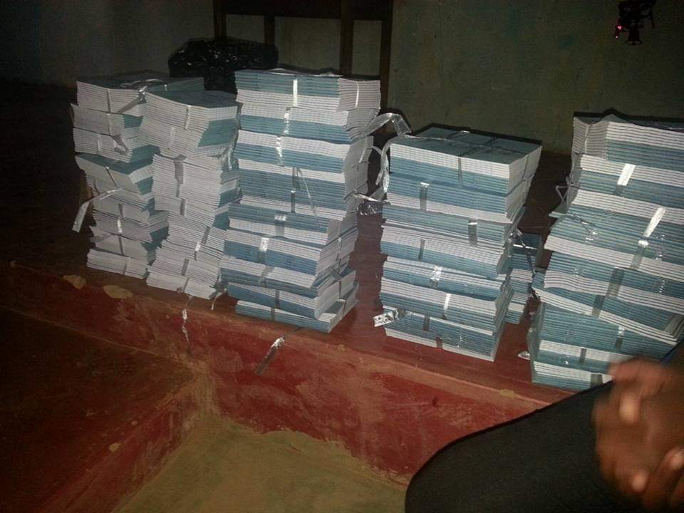 Some of the scholastic materials donated.